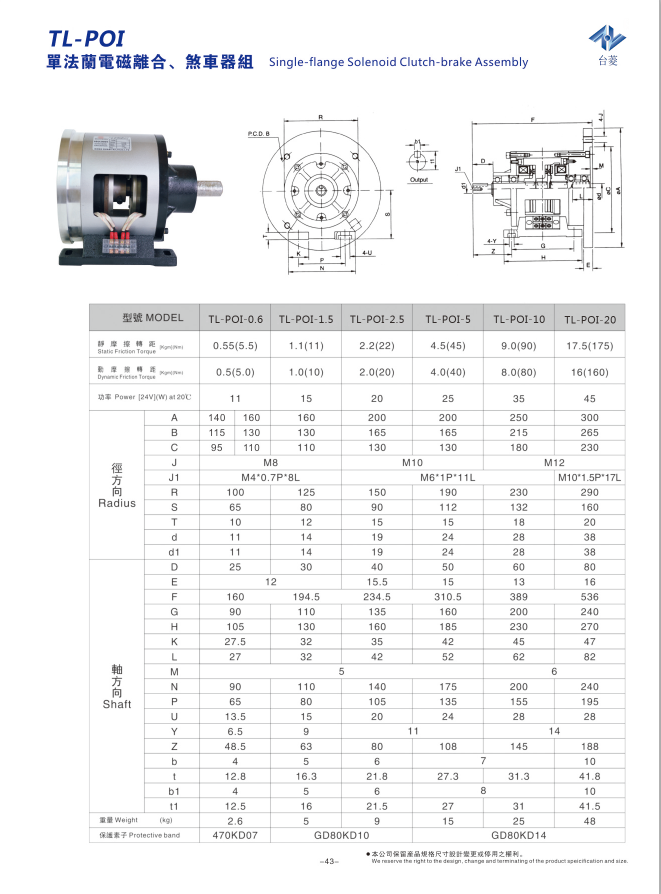 單法蘭剎車離合配三相異步電機(jī)型號規(guī)格圖